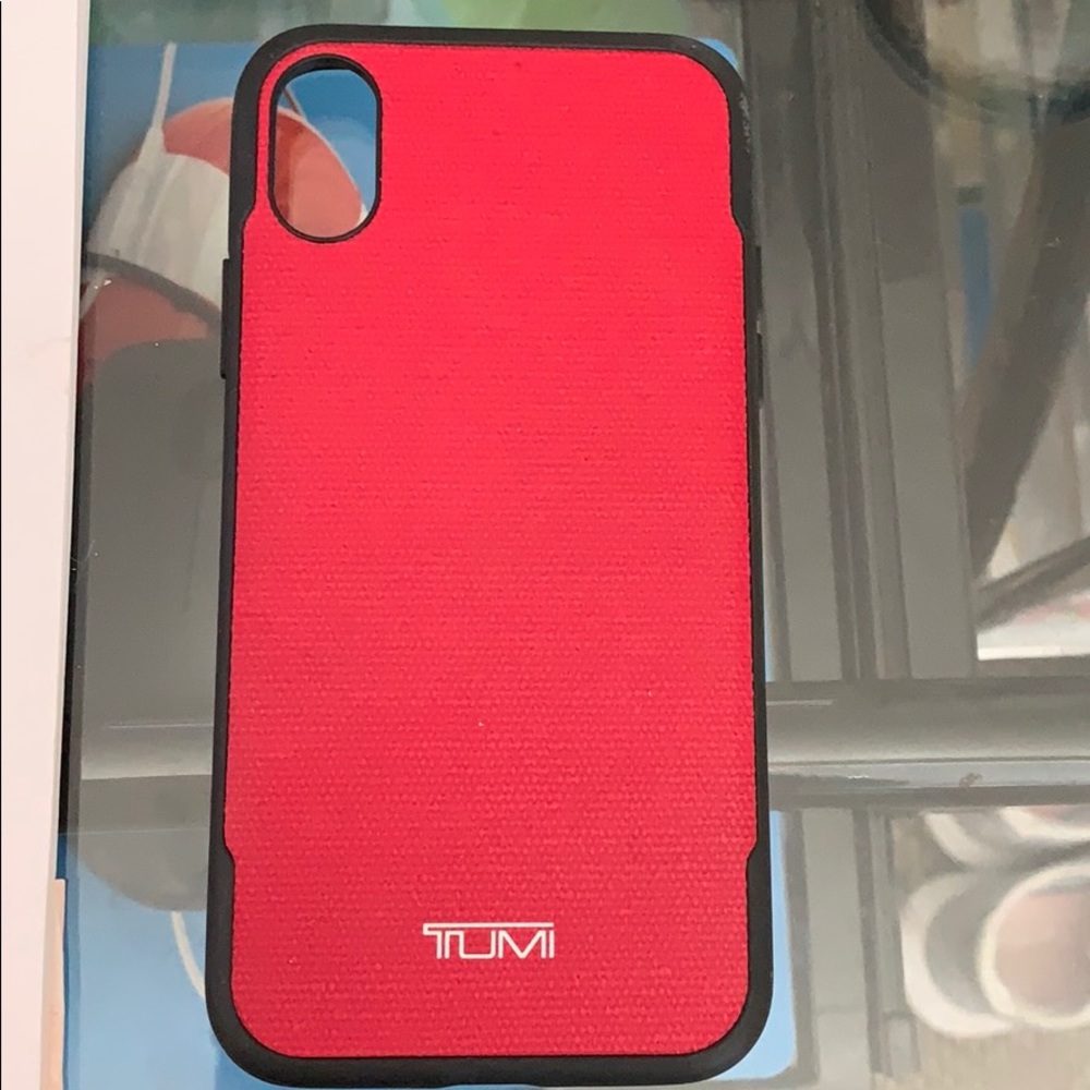 Red Tumi IPhone XS phone case
